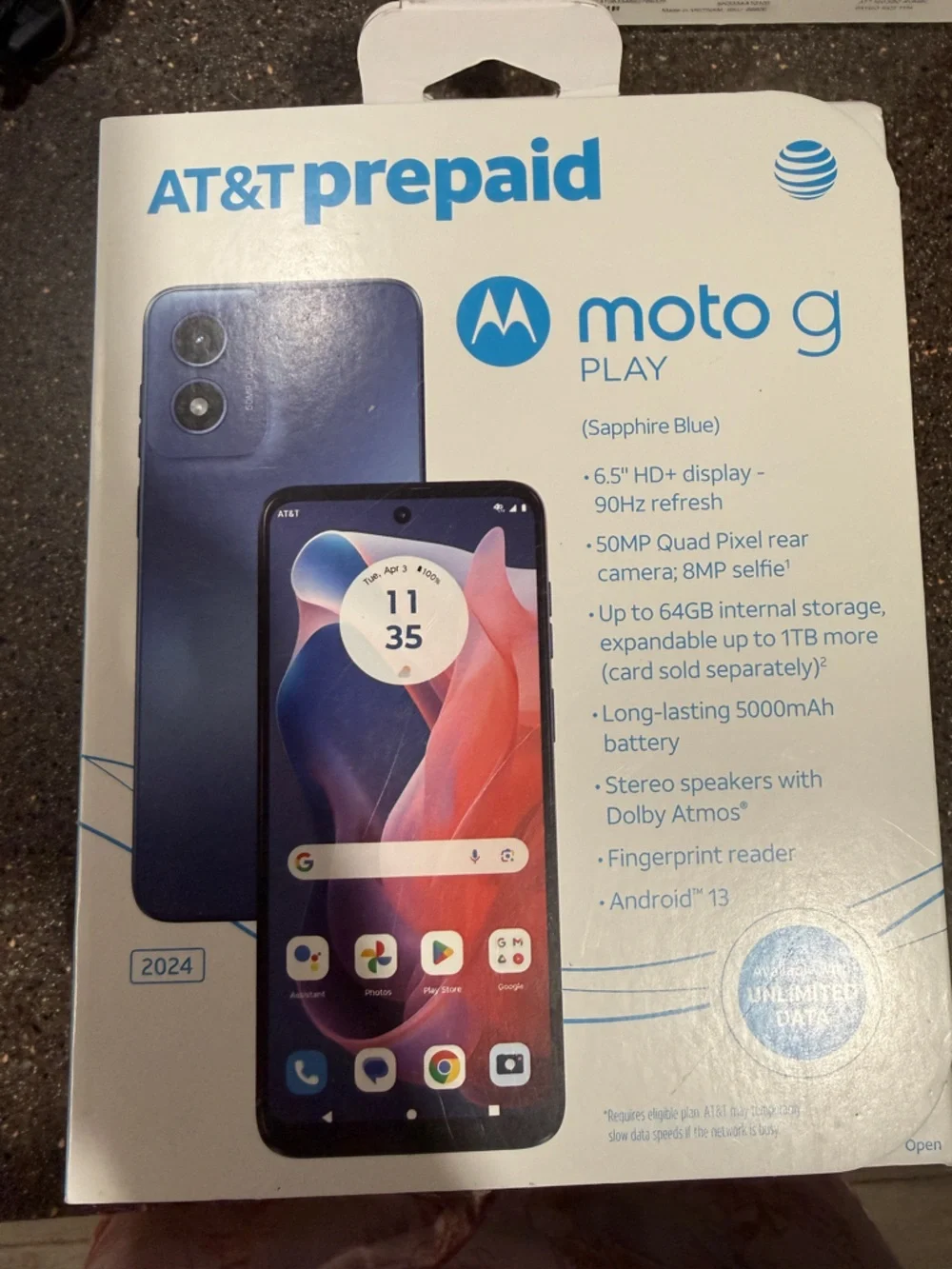 Motorola moto g play Sapphire Blue Smartphone with Dual Rear Cameras